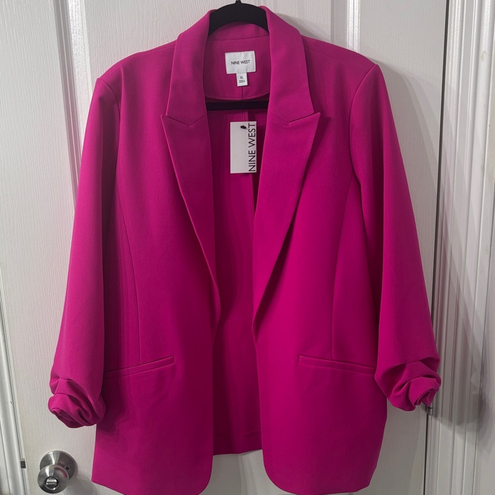 Nine West Women's Fuchsia Pink XL NWT Blazer